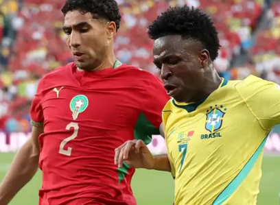 مباراة المغرب والبرازيل تنتهي بالتعادل الإيجابي 1-1